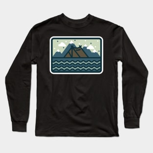 Camp Mountain Beach View Long Sleeve T-Shirt